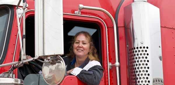 Female Long Haul Truck Driver Photo